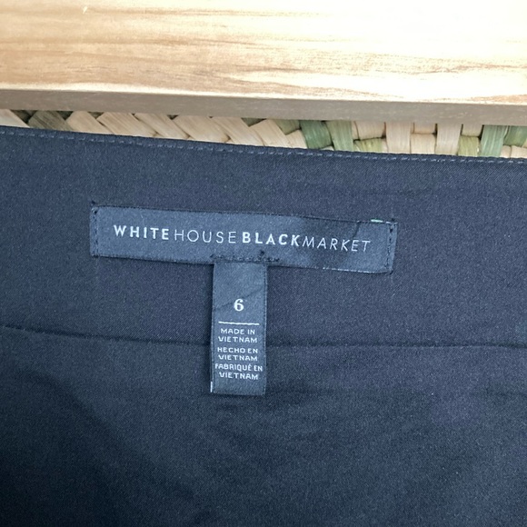 White House Black. Sz:6 Black Skirt Gold Buttons - Picture 3 of 7